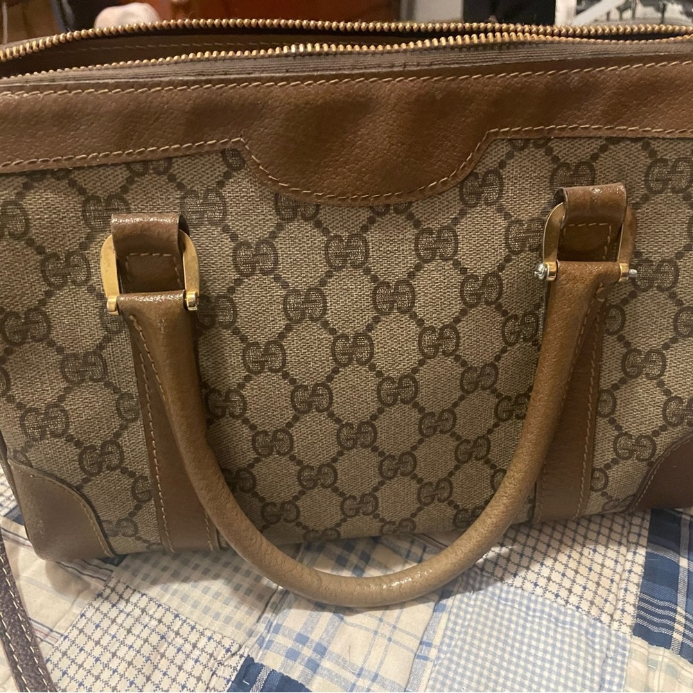 Gucci vintage GG supreme Boston 25 bag
